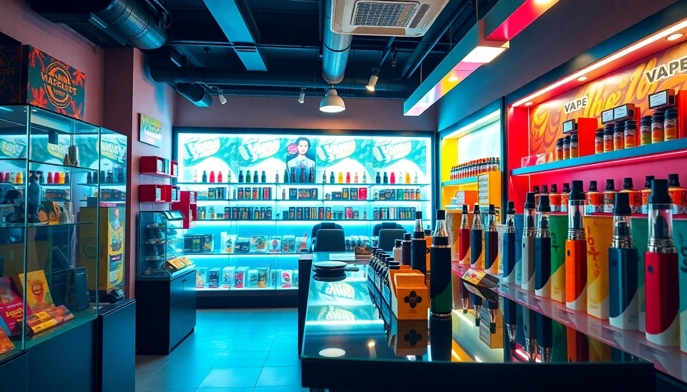 Find dummy vapes near me in a vibrant store filled with colorful vape products and inviting ambiance.