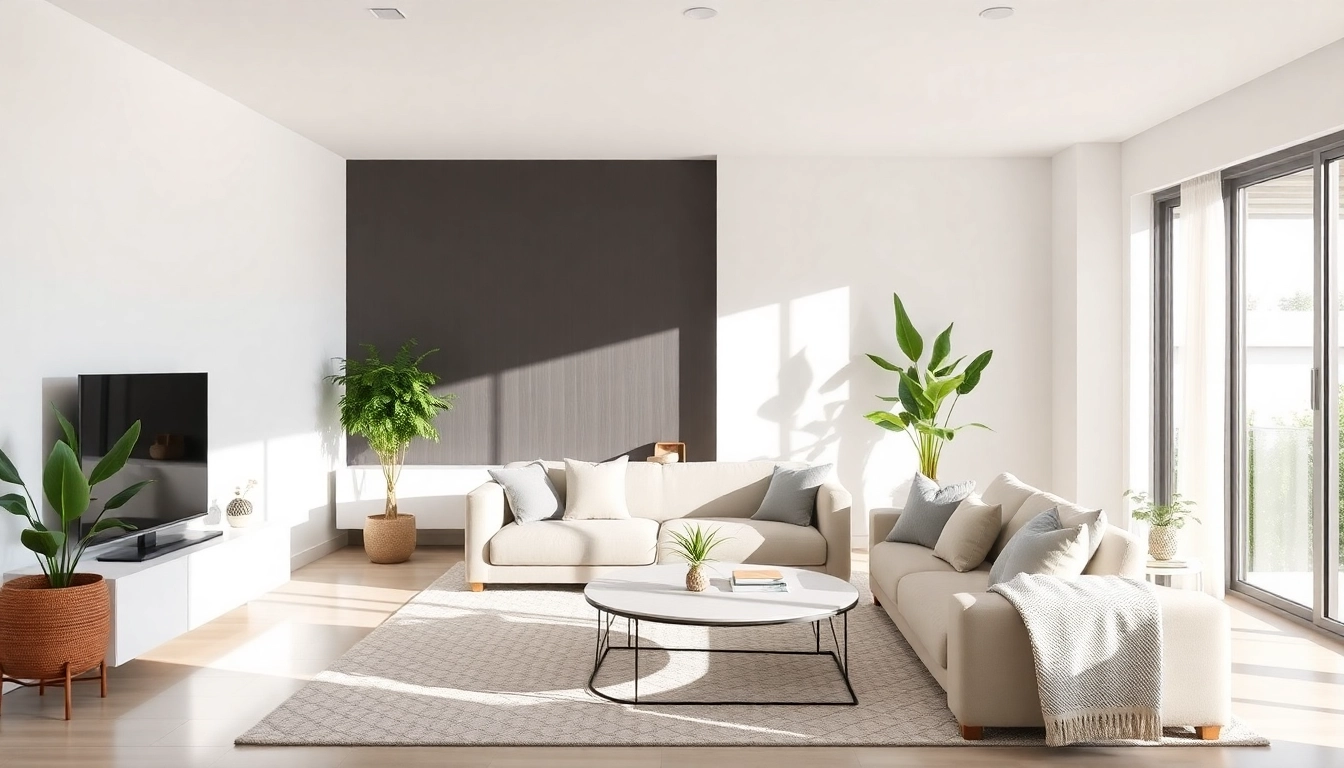 Professional bond cleaning Brisbane service revitalizing a bright and cozy living room space.