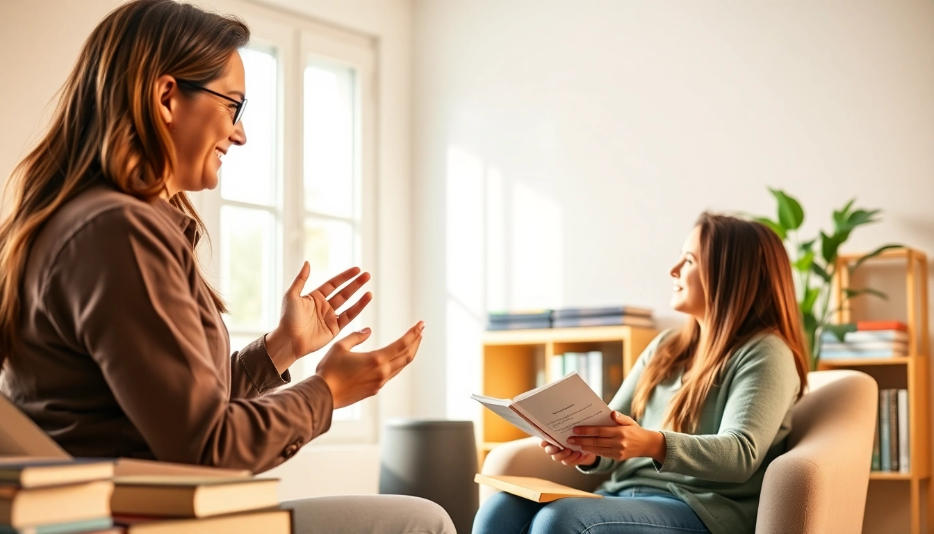 Engaged health coach demonstrating techniques for health coach certification in a warm consultation space.