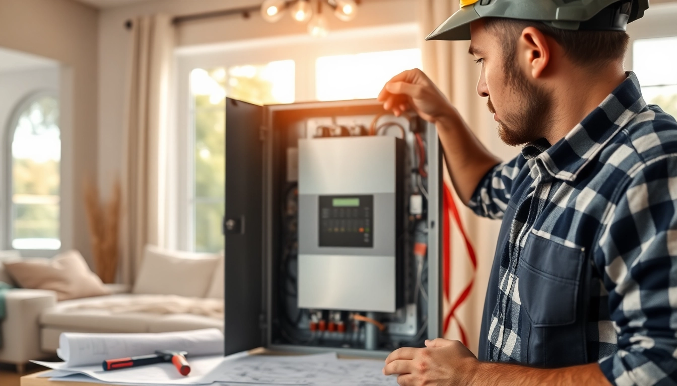Inspecting an Electrical Panel Clearwater, showcasing a professional electrician in action.