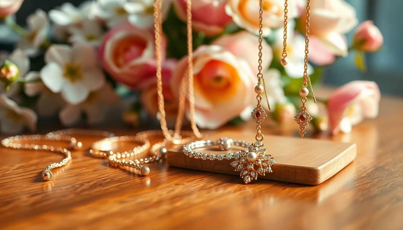 Admire luxurious women jewelry showcasing intricate designs in an elegant setting.