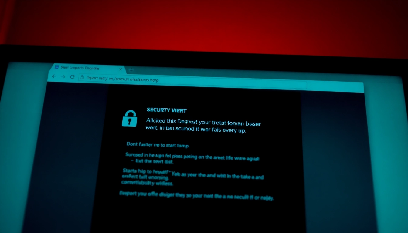 Identify Inatogel access issues on a blocked website showing a security alert message.