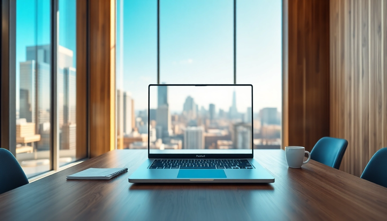 Engaging chatgpt chatbot interface displayed prominently in a professional office setting.