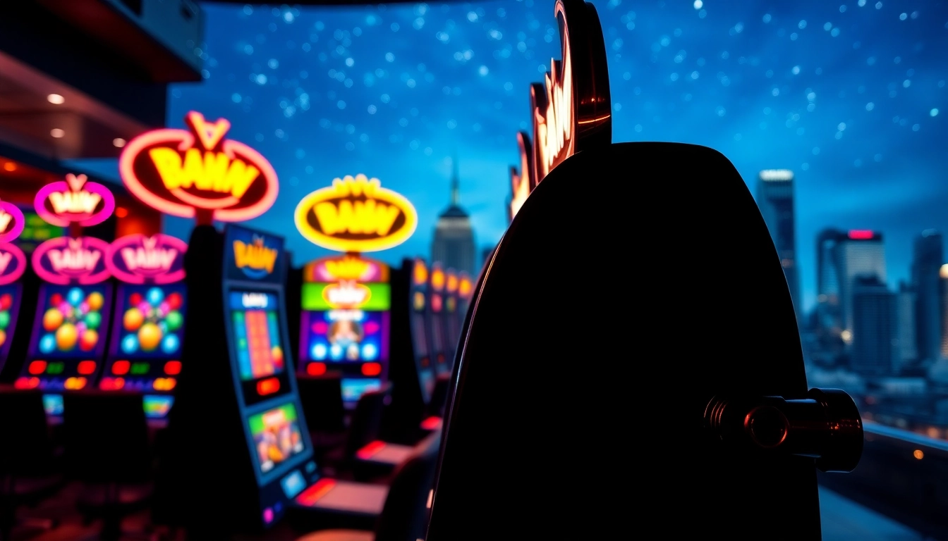 Menggambarkan judi slot online batman138 dengan mesin slot bertema Batman yang berkilau dan cerah.