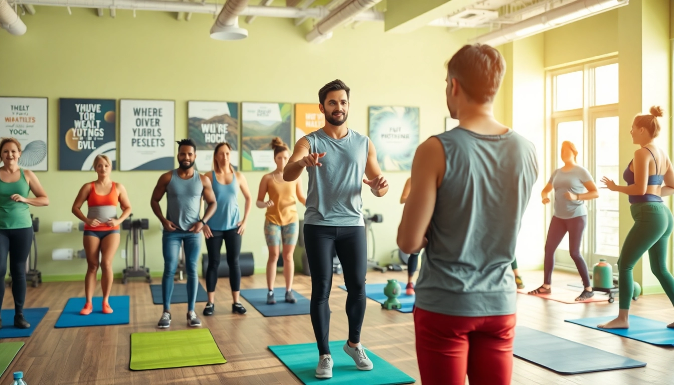 Abnehmen durch Gruppenfitness mit motiviertem Coach und aktiven Teilnehmern.