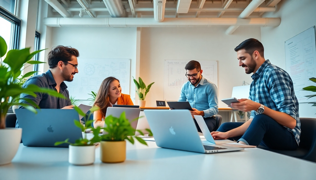Marketing team leveraging AI content marketing platform for effective strategy development.