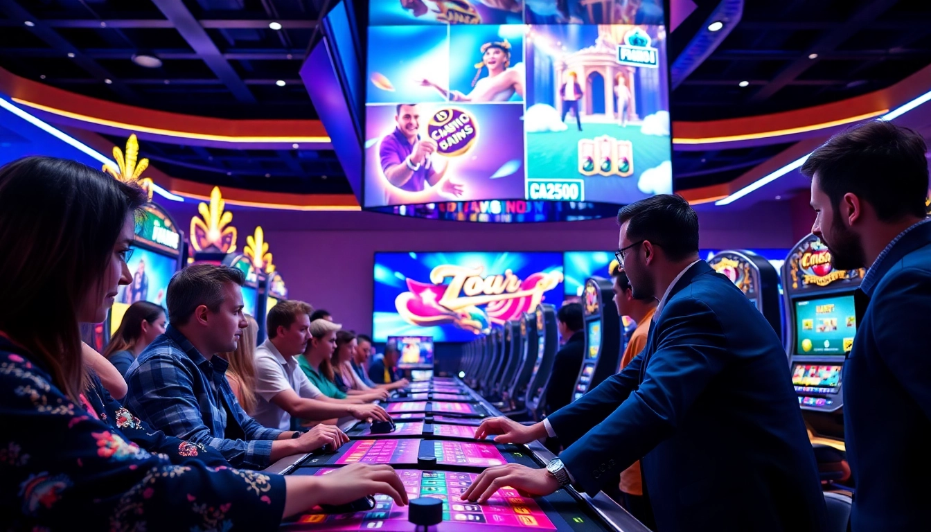 Experience thrilling games at TPower casino with players enjoying a modern online platform.