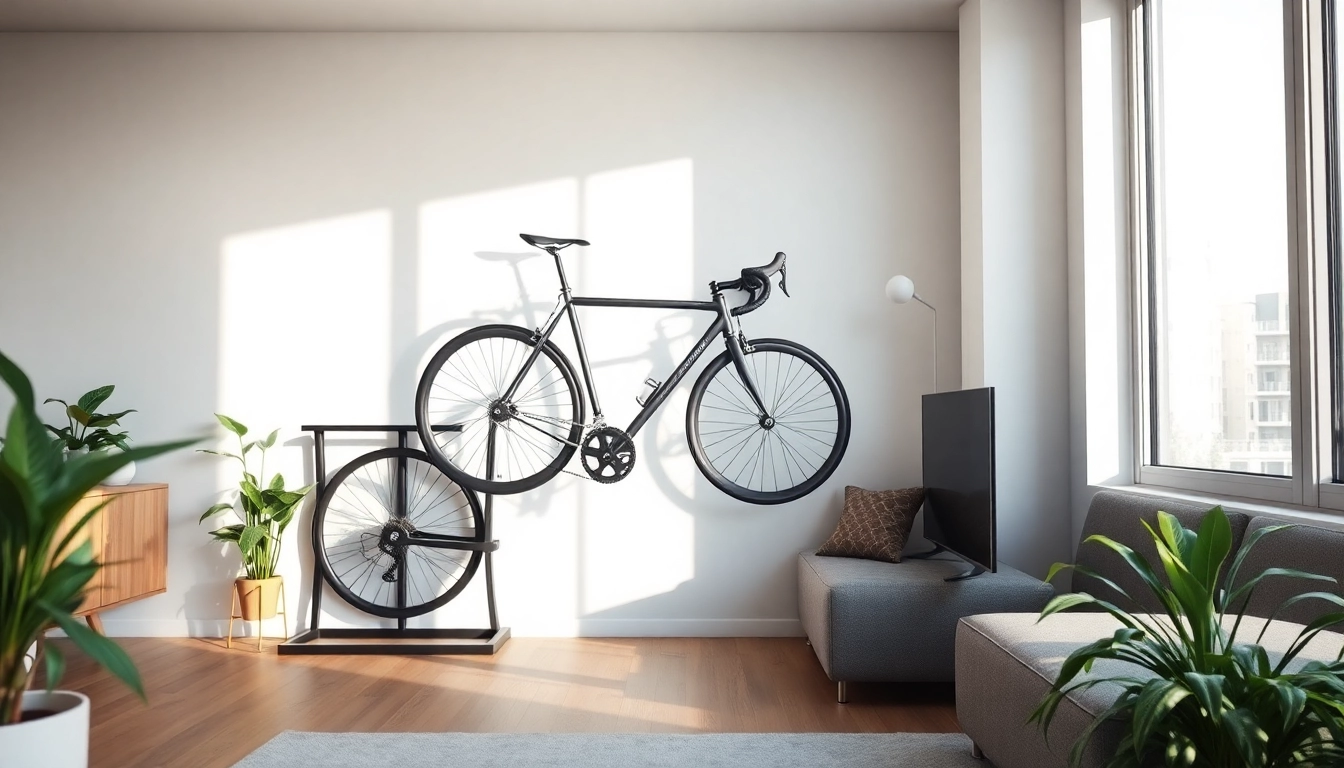 Showcasing efficient Apartment bike storage ideas in a modern apartment setting.