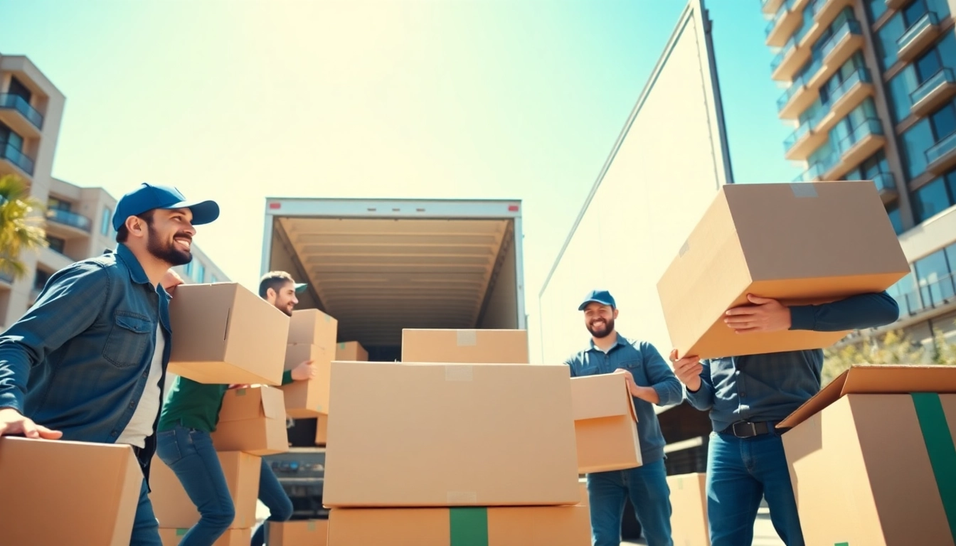 Movers Calgary loading belongings efficiently onto a truck, showcasing teamwork and professionalism.