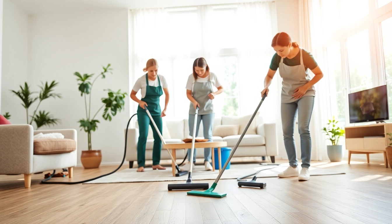 Efficient bond cleaning Logan team thoroughly cleaning a bright living room space.