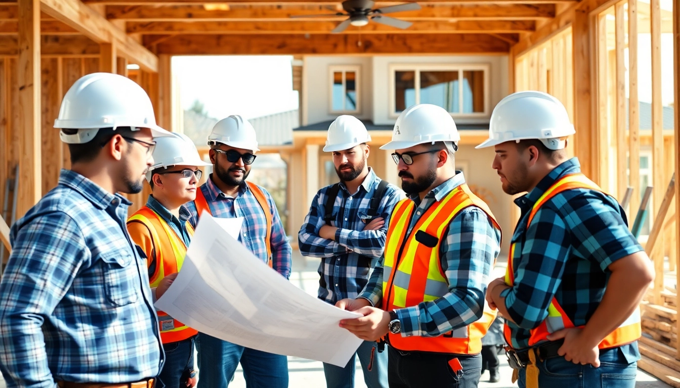 New Jersey General Contractor team collaborating on a residential project in a bright atmosphere.