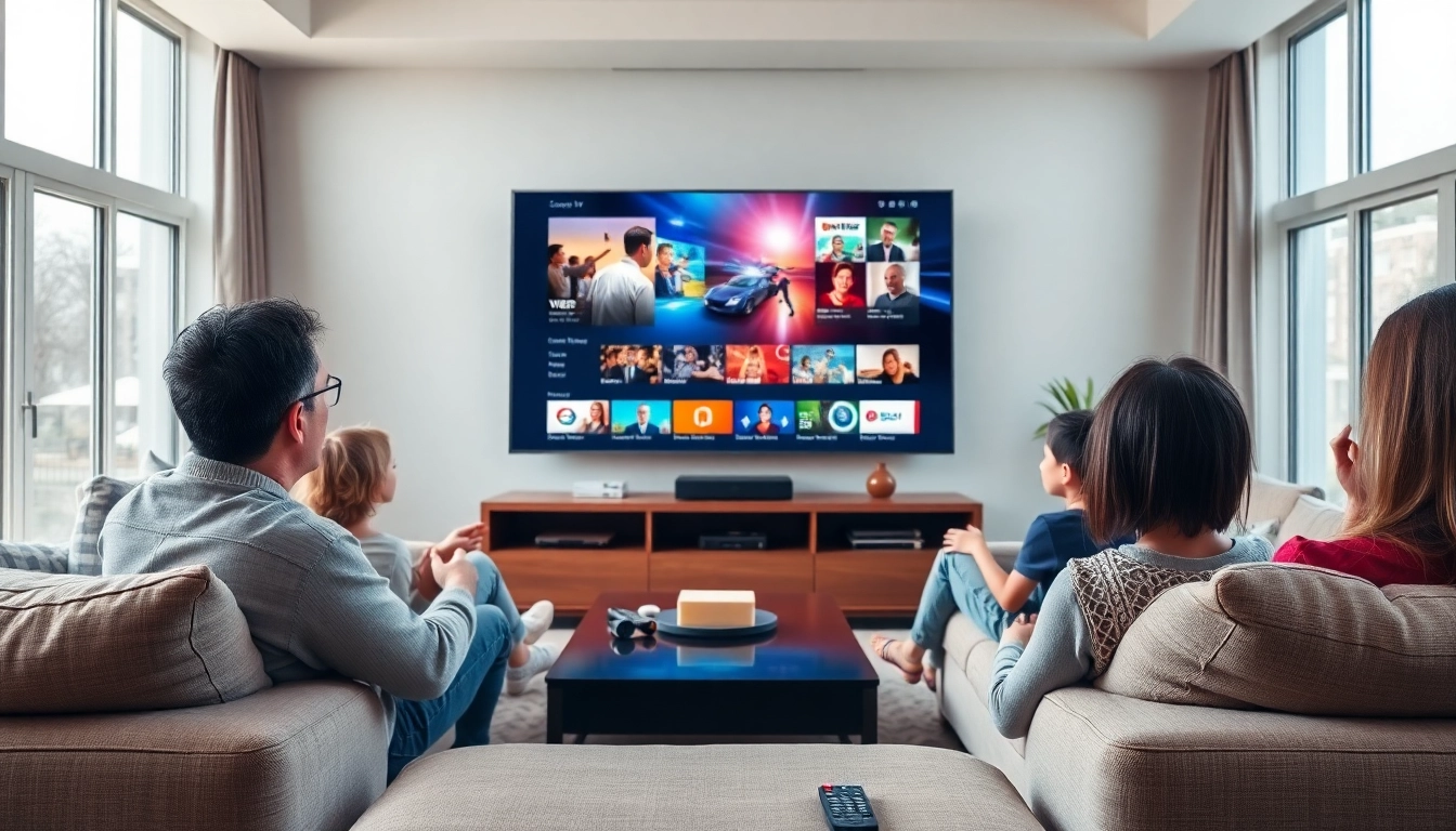 Comprar IPTV en un ambiente acogedor con un televisor moderno y contenido vibrante.
