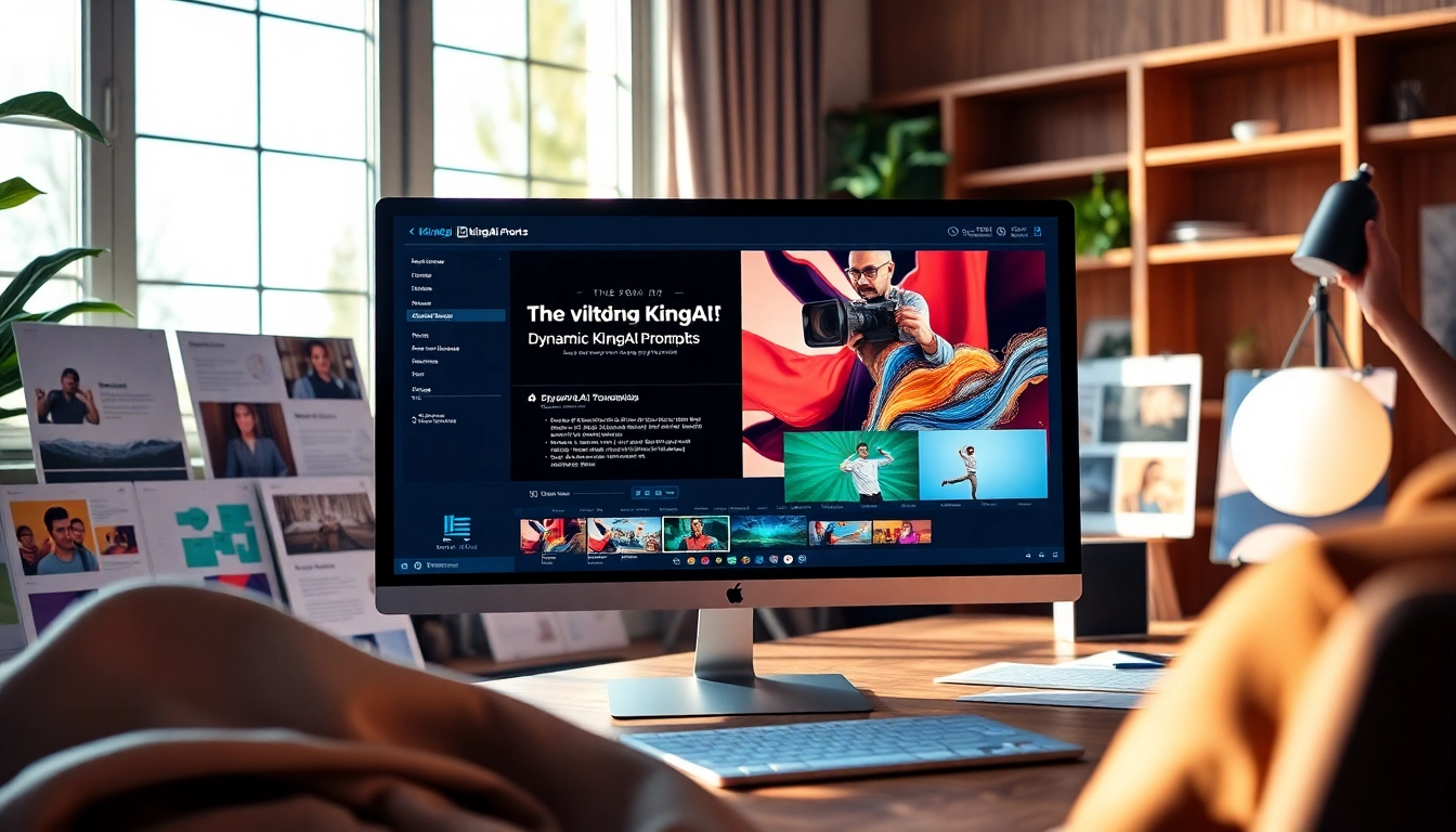 Generate effective KlingAI Prompts in a vibrant video editing workspace