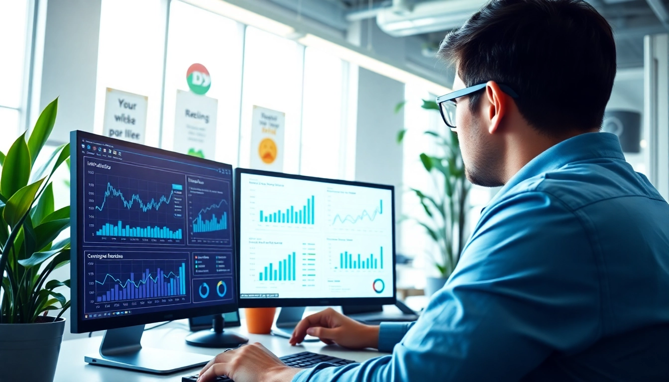 Analyzing Link Building strategies in a professional office setting with data and analytics.